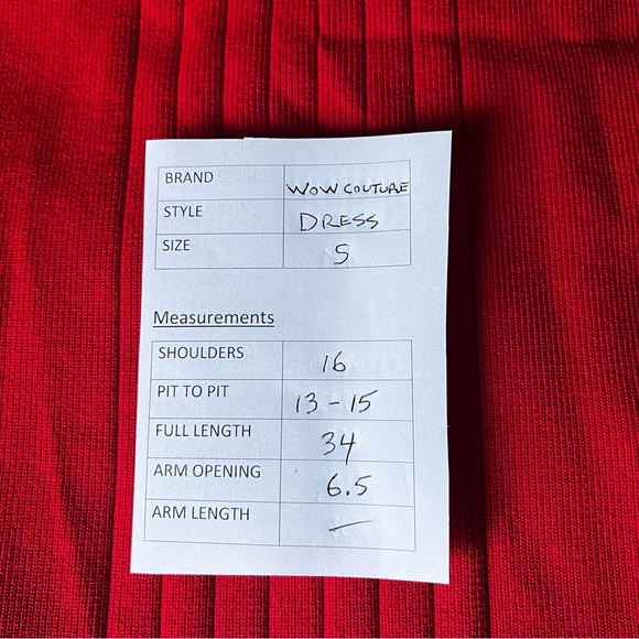 NWOT WOW Couture Red Bandage Bodycon Dress Size S - Picture 8 of 8